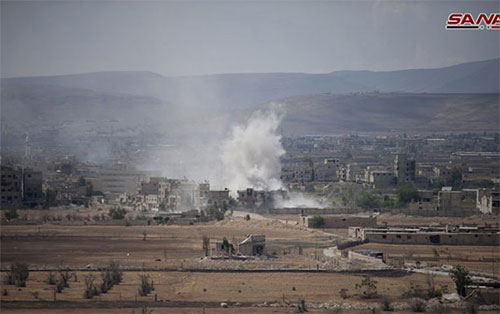 Ejército sirio bombardea cuarteles de Daesh en el sur de Damasco